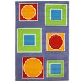 Tapis imprimé motifs gométriques multicolore 133x190