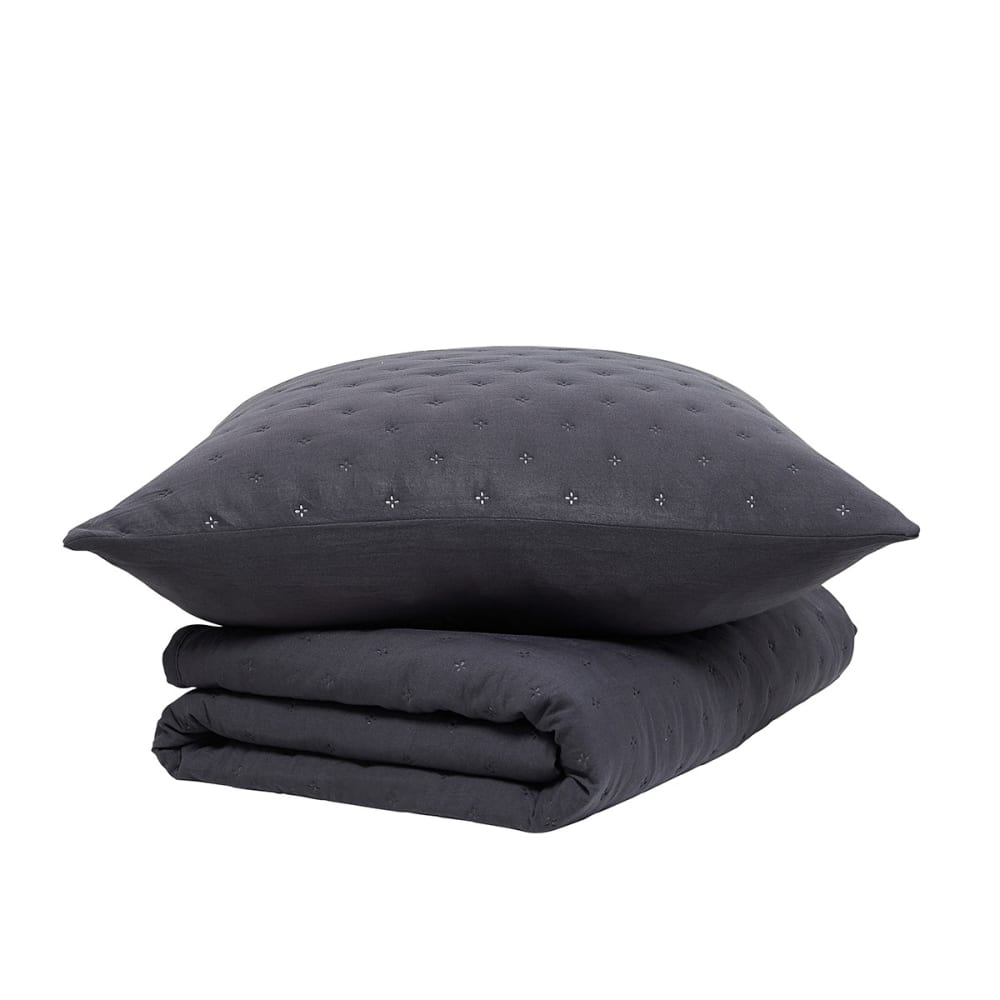 Couvre lit boutis 220x240 cm Gris anthracite