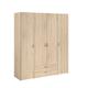 Armoire 4 portes effet bois clair