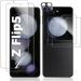 [2+2+2] Galaxy Z Flip5 screen protector 2-pack inner flexible TPU film + 2-pack front tempered glass protector + 2-pack camera lens protector HD anti-scratch no bubbles For Samsung Galaxy Z Flip5