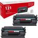 121 Black Toner (2-Pack) CRG121 CRG-121 Toner Cartridge Replacement for Canon 121 Toner imageCLASS D1650 D1620 Printer 3252C001