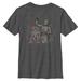 Youth Mad Engine Heather Charcoal Star Wars Holiday Droids Graphic T-Shirt