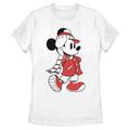 Women's Mad Engine Mickey Mouse White & Friends Winter Fashion Graphic T-Shirt