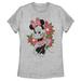 Women's Mad Engine Minnie Mouse Heather Gray Mickey & Friends Holiday Graphic T-Shirt