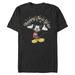 Men's Mad Engine Mickey Mouse Black & Friends Happy New Year Graphic T-Shirt