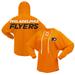 Women's Fanatics Branded Orange Philadelphia Flyers Jersey Lace-Up V-Neck Long Sleeve Hoodie T-Shirt