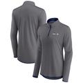 Women's Fanatics Branded Gray Seattle Seahawks Corner Long Sleeve 1/4 Zip Top