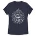 Women's Mad Engine Navy Disney Princess Winter Wishes Graphic T-Shirt