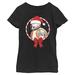 Girl's Youth Mad Engine BB-8 Black Star Wars: Rise of Skywalker Candy Cane Graphic T-Shirt