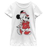 Girl's Youth Mad Engine Mickey Mouse White & Friends Winter Fashion Graphic T-Shirt