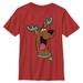 Youth Mad Engine Red Scooby-Doo Christmas Antlers Graphic T-Shirt