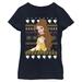 Girl's Youth Mad Engine Belle Navy Disney Princess Teacups Sweater Graphic T-Shirt