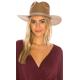 Janessa Leone Adriana Hat in Brown. Size L.