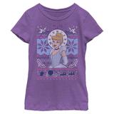 Girl's Youth Mad Engine Cinderella Purple Disney Princess Sweater Graphic T-Shirt