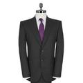 Jeff Banks Grey Plain Hopsack Tailored Fit Men's Suit Jacket