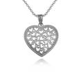 Hearts Inside Heart Necklace in Sterling Silver