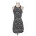 Victoria's Secret Pink Casual Dress - Mini: Gray Aztec or Tribal Print Dresses - Women's Size X-Small