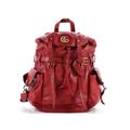 Gucci Leather Backpack: Red Accessories