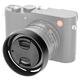 JJC Black Aluminum Metal Round Lens Hood with Lens Cap Kit for Leica Q3, Q2 and Q Cameras Replaces Leica Round Lens Hood Q