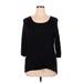Lane Bryant Long Sleeve Blouse: Black Polka Dots Tops - Women's Size 14 Plus
