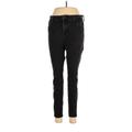 Old Navy Jeggings - Mid/Reg Rise Skinny Leg Boyfriend: Black Bottoms - Women's Size 10 - Black Wash