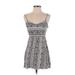 En Creme Casual Dress - Mini: Gray Aztec or Tribal Print Dresses - Women's Size Small