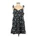 Old Navy Casual Dress - Mini V Neck Sleeveless: Blue Floral Dresses - Women's Size Medium