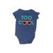 Baby Gap Short Sleeve Onesie: Blue Graphic Bottoms - Size 6-12 Month