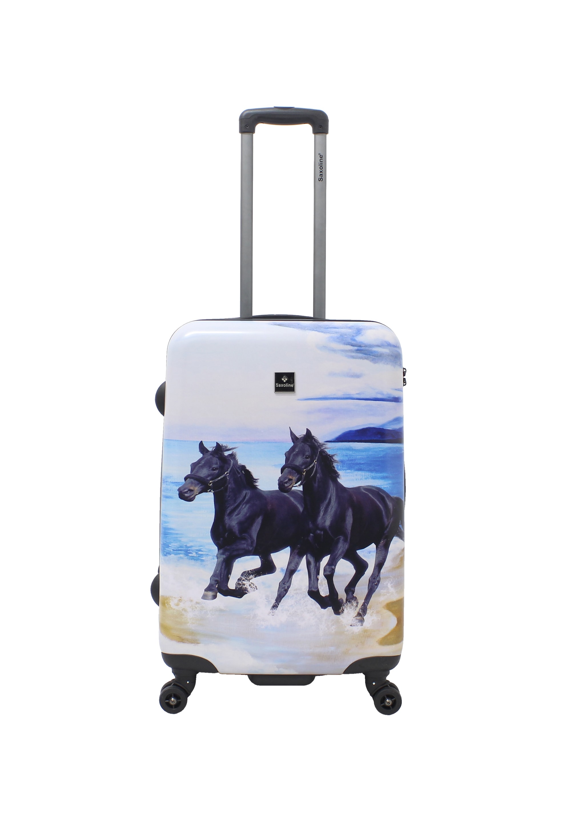 Koffer SAXOLINE "Horse", Gr. B/H/T: 44cm x 67cm x 24cm, bunt (schwarz, mehrfarbig), Polyester, Koffer, mit praktischen Tragegriffen Image
