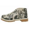 Hausschuh DOGO "0, Shortcut Boots These Are Ma Nuts Damen Stiefel / Female", Damen, Gr. 36, Normalschaft, schwarz (schwarz, weiß), Lederimitat, Schuhe, Vegan