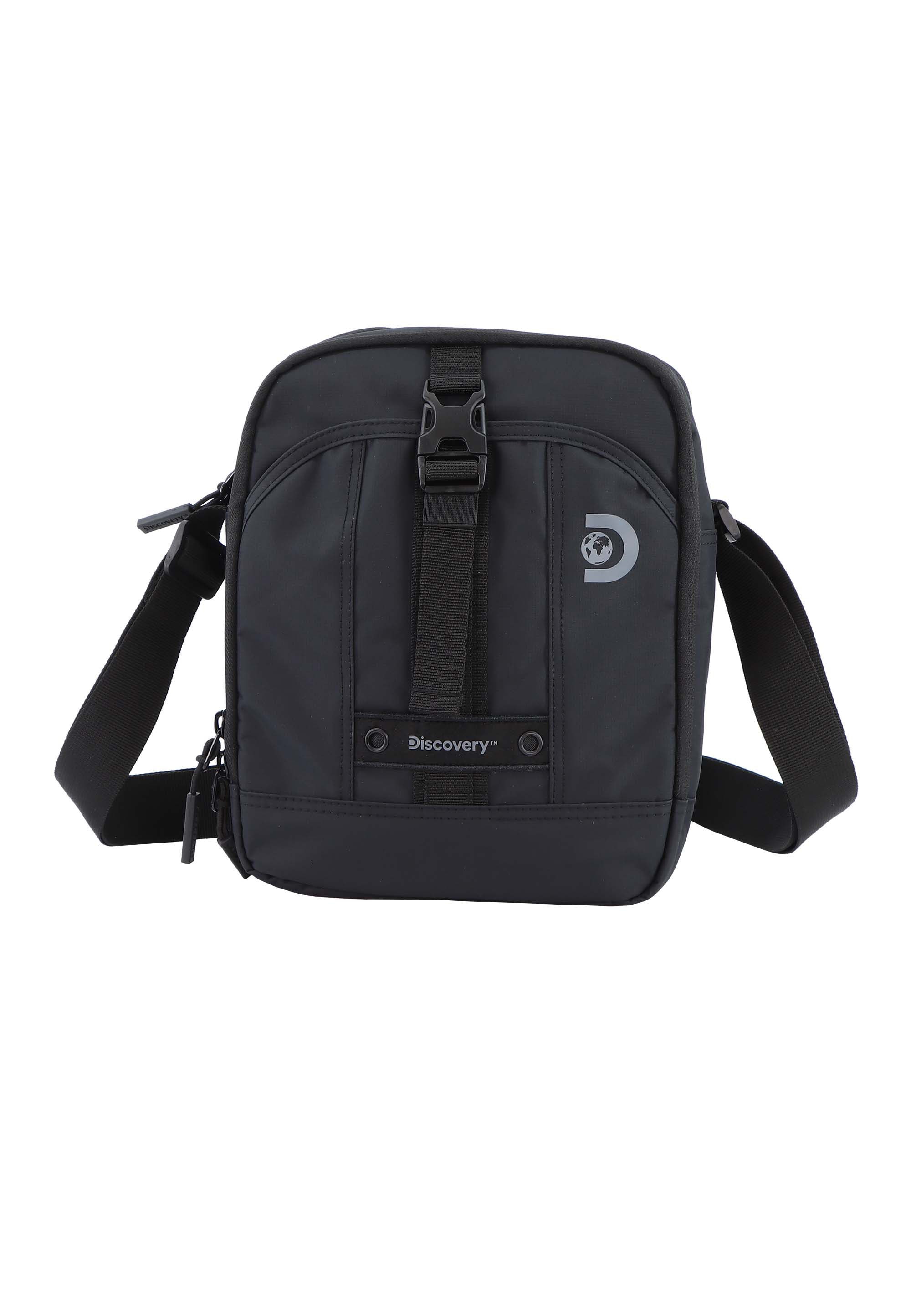 Schultertasche DISCOVERY "Shield", Damen, Gr. B/H/T: 23cm x 29cm x 10cm, schwarz, Kunstfaser, unifarben, Taschen, mit einem Fassungsvermögen von 7 Litern Image