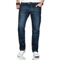 Comfort-fit-Jeans ALESSANDRO SALVARINI "ASMarco" Gr. W42 L36, Länge 36, blau (as202, dunkelblau) Herren Jeans Comfort Fit