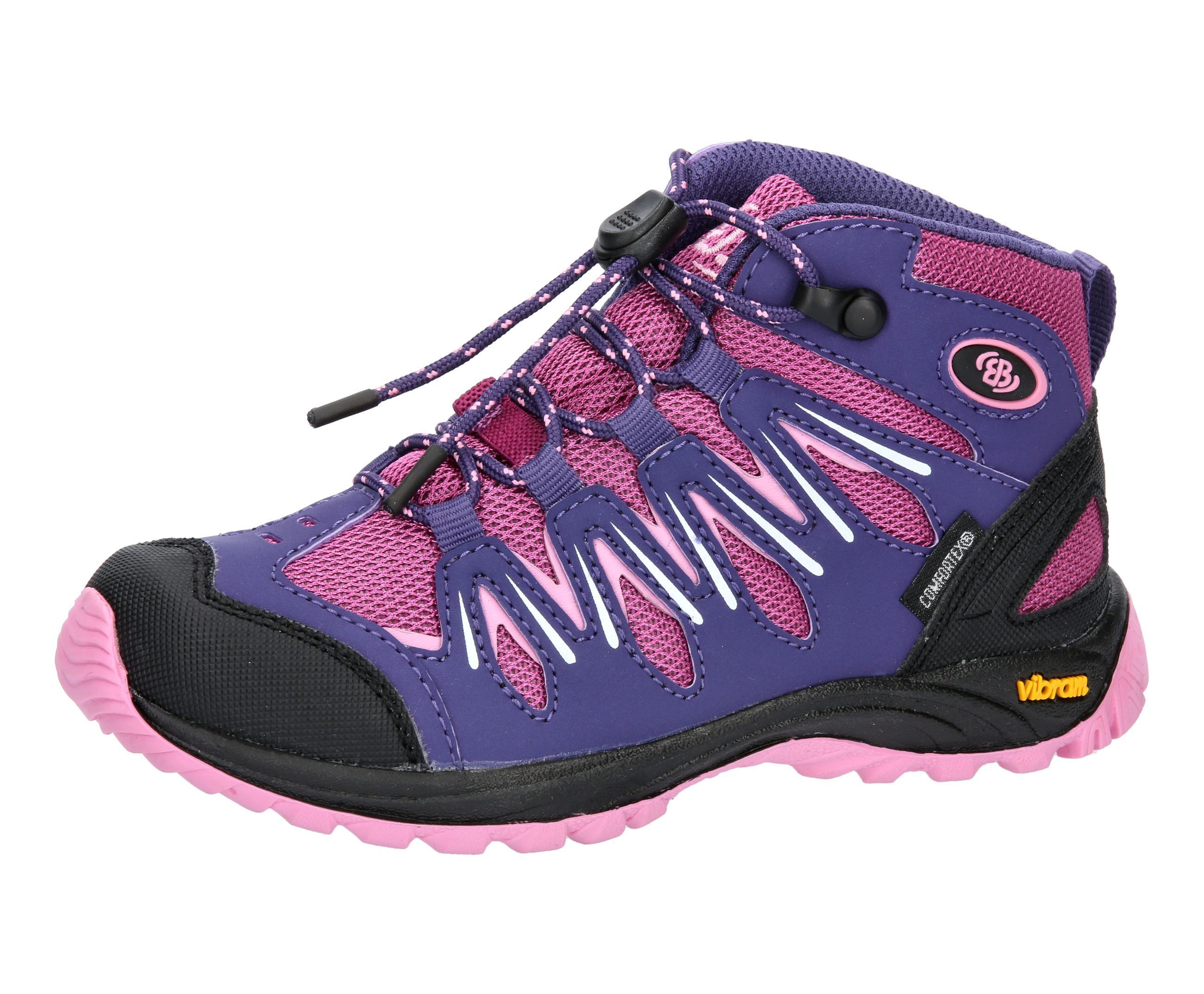 Outdoorschuh BRÜTTING "Outdoorstiefel Expedition Kids High", Kinder, Gr. 34, lila, Synthetik, Schuhe Outdoorschuh