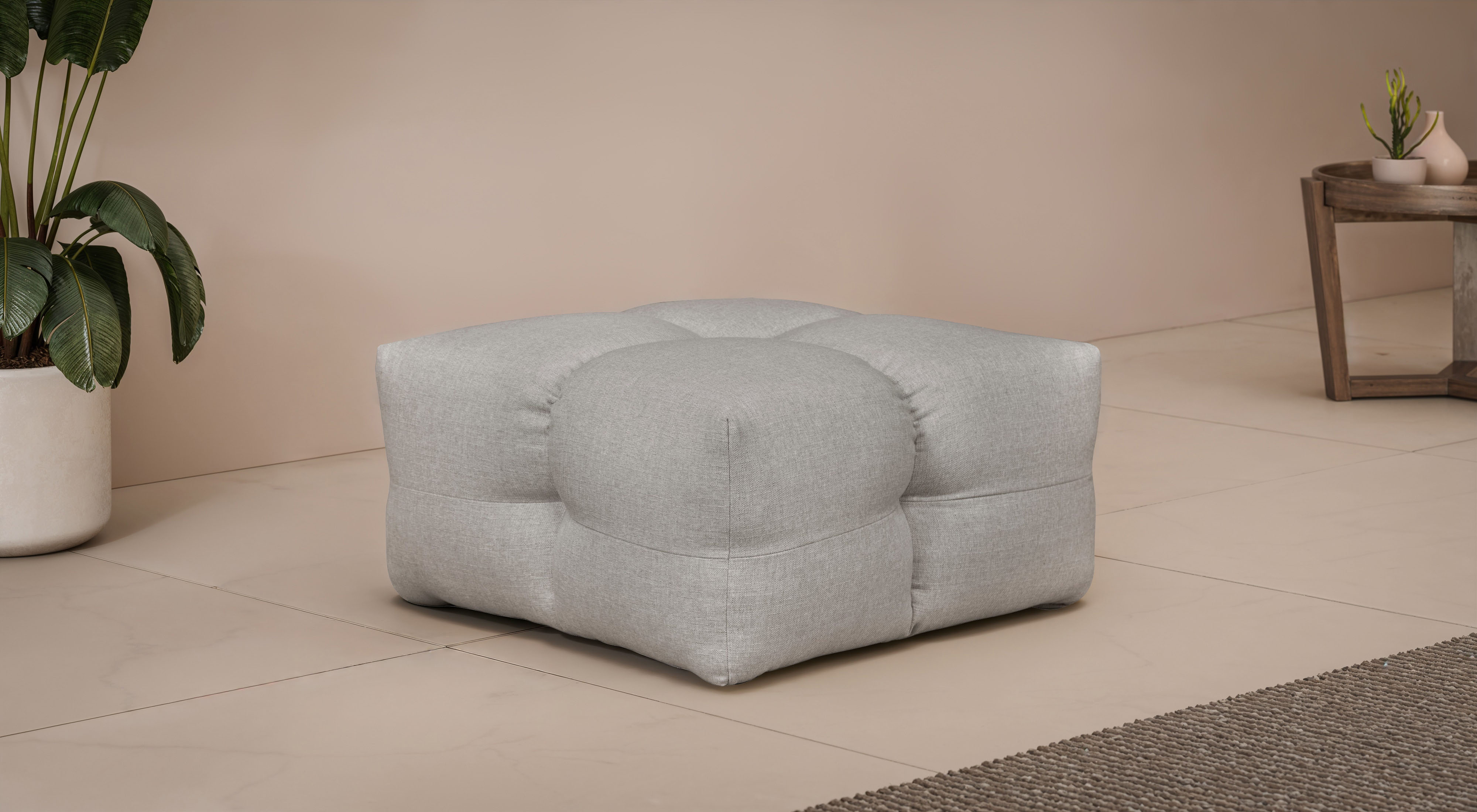 Polsterhocker "TALISHA Sitzhocker, moderne Steppung, Maße: 84/93/43 cm", beige, B:84cm H:43cm T:93cm, 100% Polyester, LEGER HOME BY LENA GERCKE, Hocker, hoher Sitzkomfort, gemütlich und modern, aufwendig gepolstert