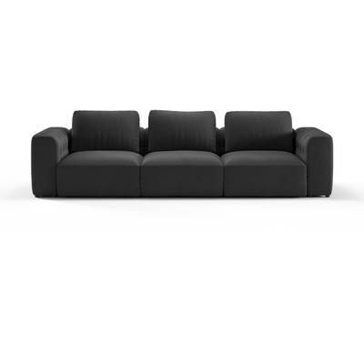 3-Sitzer RAUM.ID "Cushid", grau (anthrazit), B:300cm H:62cm T:109cm, 95% Polyester, 5% Nylon, Sofas, Modulsofa, bestehend aus 3 Teilen, Breite 300 cm Image