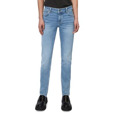 Slim-fit-Jeans MARC O'POLO "aus Organic Cotton Stretch", Damen, Gr. 25, Länge 34, play with blau wash, Obermaterial: 98% Baumwolle, 2% Elasthan; Futter: 65% Polyester, 35% Baumwolle, unifarben, casual, slim fit lang, Jeans Image