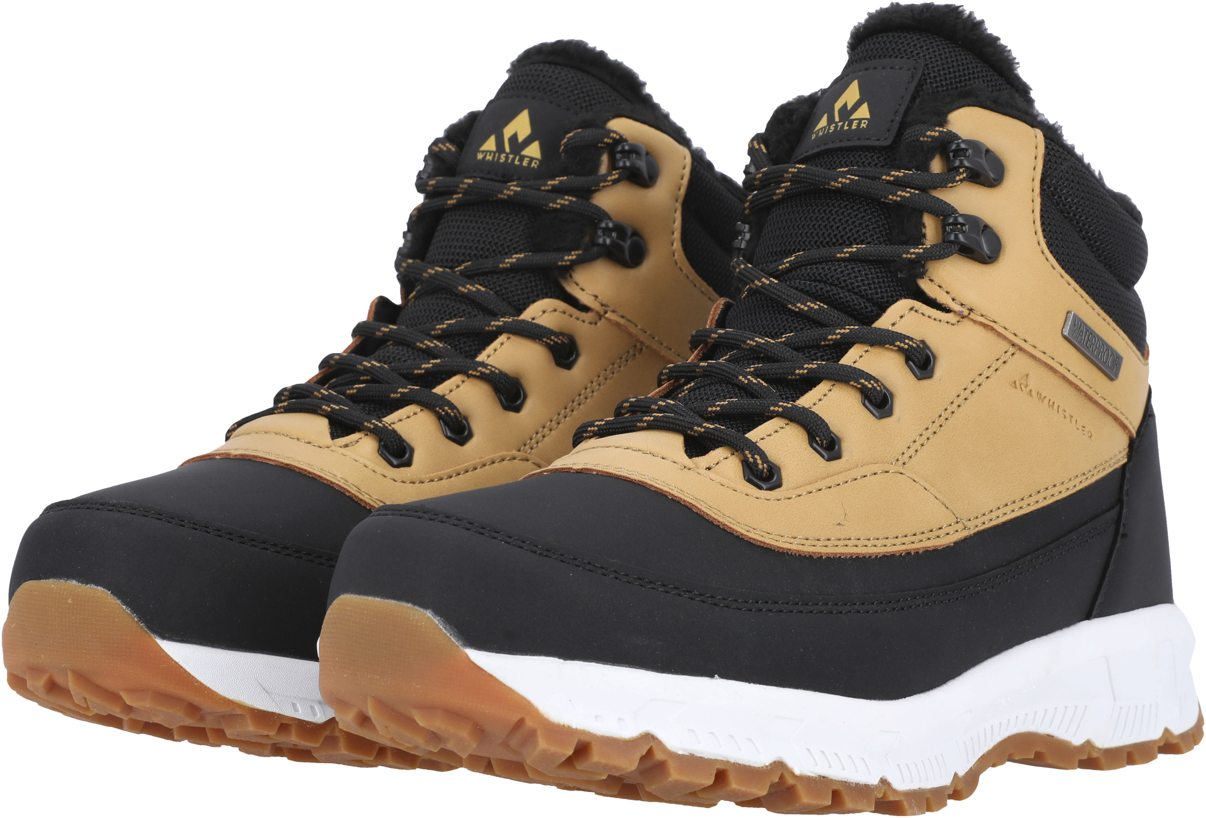 Winterboots WHISTLER "Parrite", Damen, Gr. 41, gelb (schwarz, wheat), Synthetik, Textil, Schuhe, Snowboots, Winterstiefel, Winterschuhe, wasserdicht und gefüttert