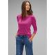 T-Shirt STREET ONE Gr. 40, pink (bright cozy pink) Damen Shirts Jersey