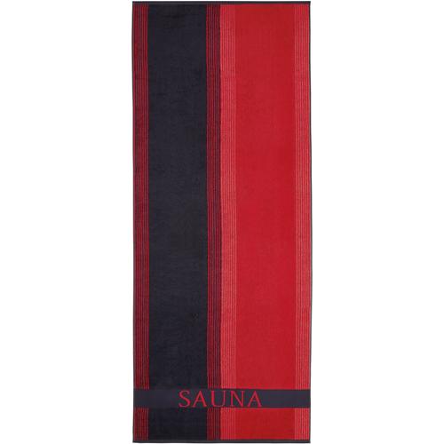 „Saunatuch DYCKHOFF „“Saunastreifen““ Handtücher (Packung) Gr. B/L: 80 cm x 200 cm (1 St.), rot Saunatücher mit breiter Bordüre“