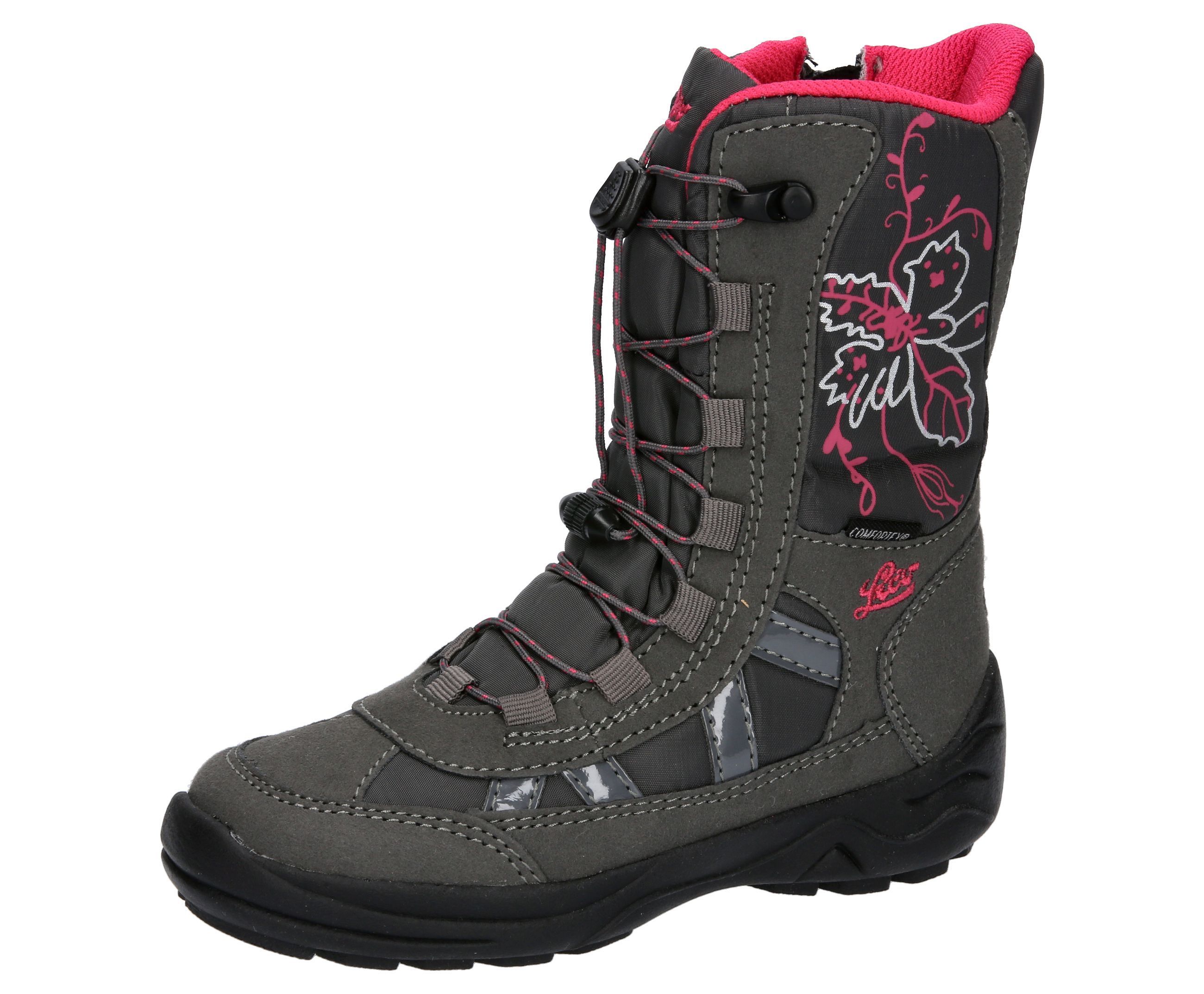 Winterboots LICO "Winterboot Aldina", Mädchen, Gr. 34, grau, Synthetik, Schuhe Winterboots