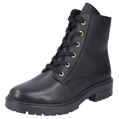 Schnürstiefelette RIEKER, Damen, Gr. 43, schwarz, Leder, klassisch, Schuhe, in klassischer Optik Image