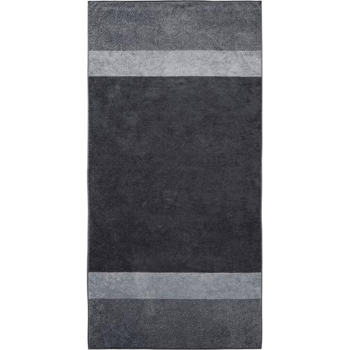 „Saunatuch DYCKHOFF „“Two-Tone Stripe““ Handtücher (Packung) Gr. B/L: 100 cm x 200 cm (1 St.), silberfarben (silber) Saunatücher“