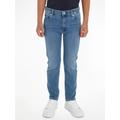 Straight-Jeans TOMMY HILFIGER "MODERN STRAIGHT" Gr. 14, N-Gr, blau (mid blue) Jungen Jeans
