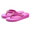 Badezehentrenner LASCANA, Damen, Gr. 39, pink, Obermaterial: 100% Textilmaterial. Decksohle: 100% Synthetik. Laufsohle: 100% Synthetik, unifarben, feminin, Schuhe Zehentrenner Dianette, Sandale, Pantolette, Badeschuh mit Ringapplikation "Italy" VEGAN