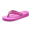 Badezehentrenner LASCANA, Damen, Gr. 44, pink, Obermaterial: 100% Textilmaterial. Decksohle: 100% Synthetik. Laufsohle: 100% Synthetik, unifarben, feminin, Schuhe Zehentrenner Dianette, Sandale, Pantolette, Badeschuh mit Ringapplikation "Italy" VEGAN