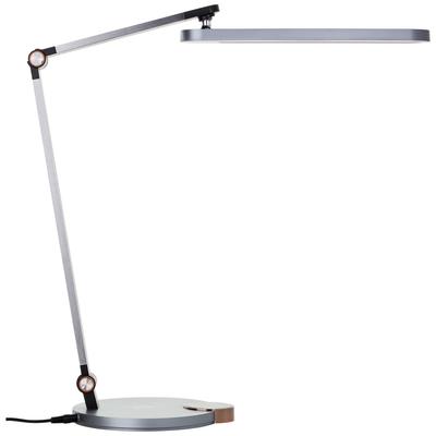 BRILLIANT LED Schreibtischlampe "Officehero", grau, B:51cm H:40cm T:18cm, Lampen, Wireless charging, 1000 lm, dimmbar, C