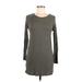 Forever 21 Casual Dress - Sweater Dress: Gray Dresses - Women's Size Medium