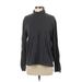 Savile Row Turtleneck Sweater: Gray Color Block Tops - Women's Size Small