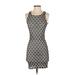 Soprano Casual Dress - Bodycon Scoop Neck Sleeveless: Gray Dresses - Women's Size X-Small