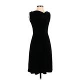 Talbots Casual Dress - Midi Cowl Neck Sleeveless: Black Solid Dresses - Women's Size P Petite
